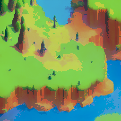 Trees, dark outlines, game asset, simple