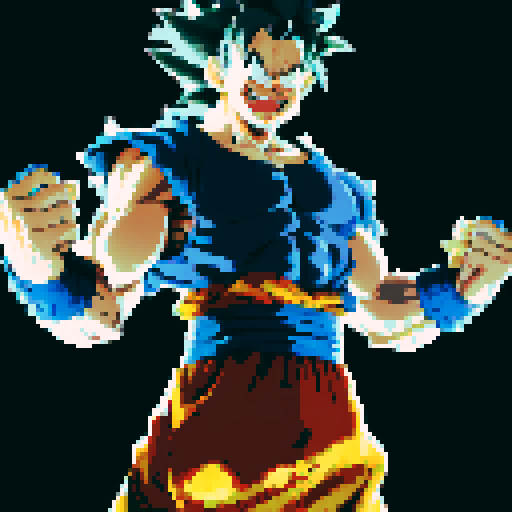 Fix his face to his normal powering up face,