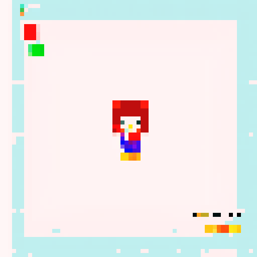 pixel art with a white background and a contour for the shape

