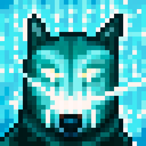 wolf avatar, portrait, glowing eyes
