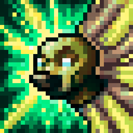 bedouin monkey, game icon, 32x32 pixel art, sRGB, skill art, close up, portrait, muted colors, simple patterns, expressive eyes, headdress