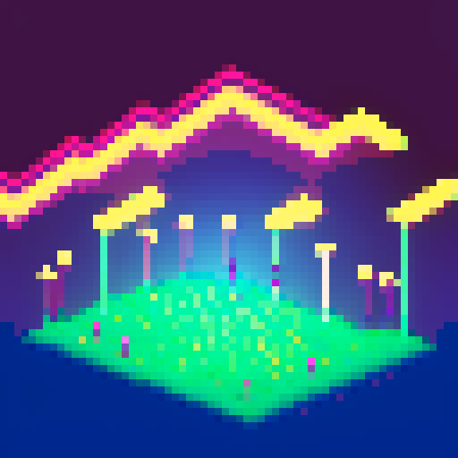 Pixelated stick figures race across a glitchy, neon landscape, leaving trails of rainbow-hued exhaust behind them.