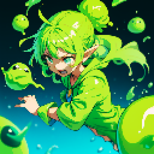 Bouncy slime, slime bouncing, slime splatter