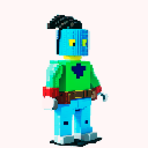 Captain America lego pixel