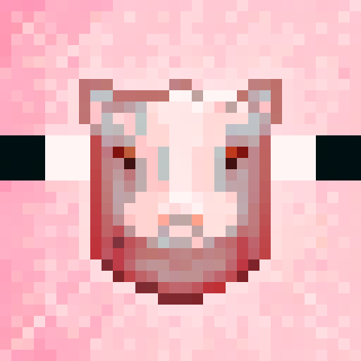 minecraft pig face, game icon, 32x32 pixel art, sRGB, skill art, close up, portrait, blocky features, square snout, pixelated eyes, expressive eyebrows, vibrant pink color, defined pixels
