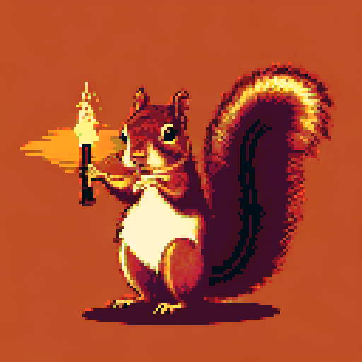 squirrel standing sideways against a clear single color background