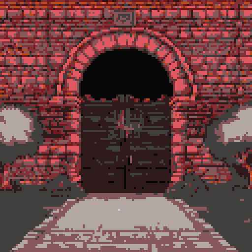 The Entrance to a medieval town gate house
