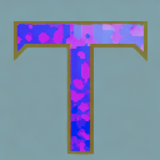 Gilded Letter T, Letter T, a T,