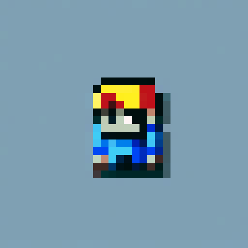 Pixel art badge with a rounded rectangular shape, showcasing a bold, simple icon symbolizing counting, designed in a blocky Minecraft-style with primary colors (red, blue, yellow) The badge has a textured, iron scout patch-like appearance, complete with a stitched border. No background