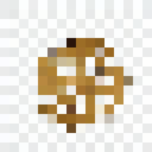 Time gear, intricate metallic cogs, shimmering with a rainbow of colors, pixelated art, close-up portrait, 16x16 game icon