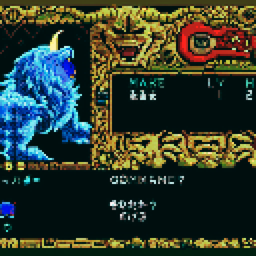 make the interface is in pixel art