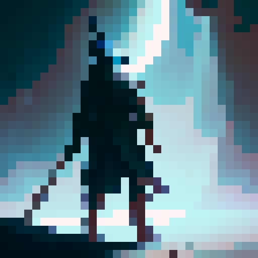 wizard with point hat, sword and staff, long robes, think gandalf.