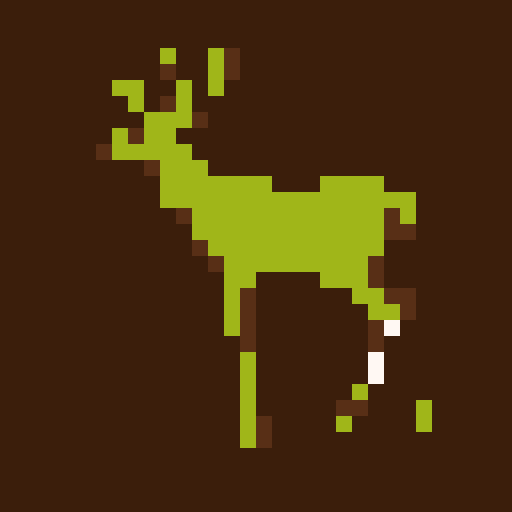 Full body of a deer from side view, anatomical