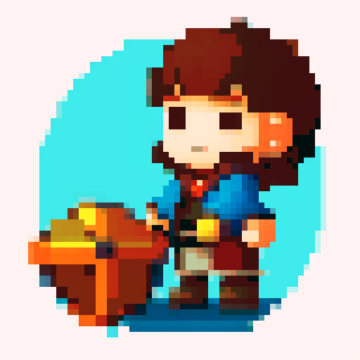 a top down rpg game character. the game is set in a medieval world.