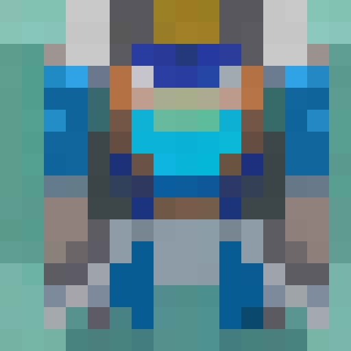 female warrior, vibrant green hair with braids, large sword, fantasy RPG, character sprite