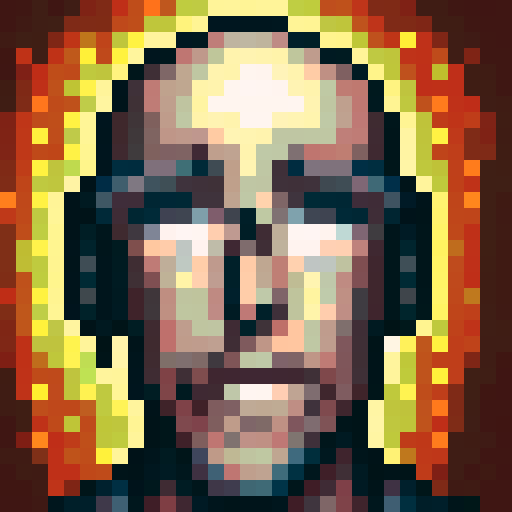 plain background (random color but not too bright). Crypto punk head (60% of the screen). Random skin color. Random hair style. Random glasses style (or no glasses). Random mouthpiece (or nothing). Random earpiece (or nothing). Pixel art. sRGB