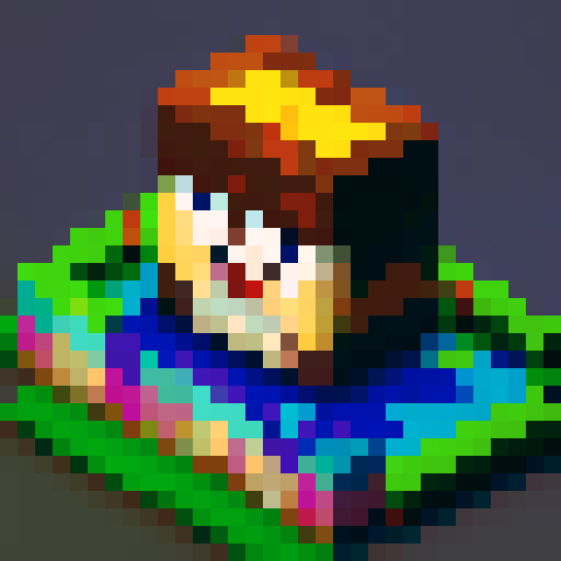 Minecraft, 2D, onion sprite, pixel art, iconic character, custom resource pack, vibrant colors, detailed shading, retro aesthetic