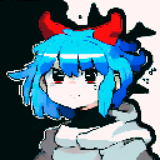 basilisk, blue and white color scheme, pixel art, sRGB