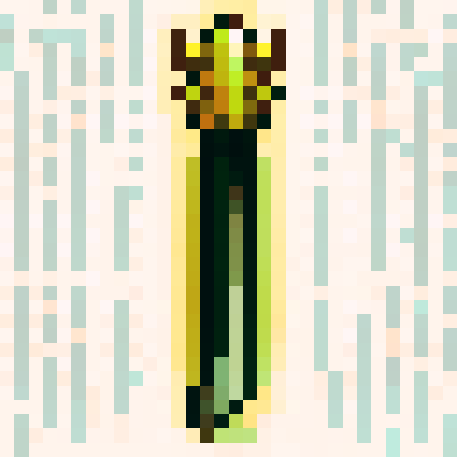 Golden hilt, gem-encrusted metal sword, gleaming in the light, pixel art masterpiece, 32x32 game icon, close-up portrait, showcasing the masterful skill of the artist.