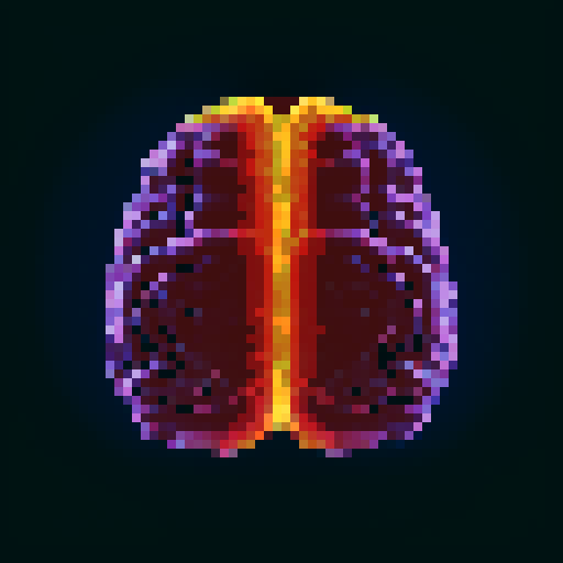 inside the human brain, with electrical wiring firing with a storm of thoughts