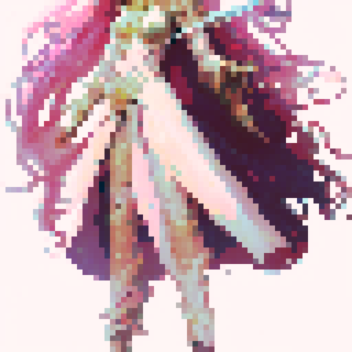 Chinese girl with long, flowing pink hair and a beautiful curvy body, adorned in pastel armor and wielding a magical sword in a fantasy RPG world
