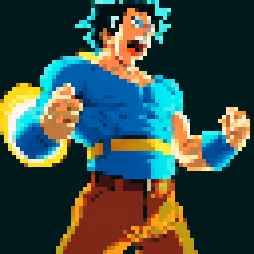 Make him screaming like when powering up 