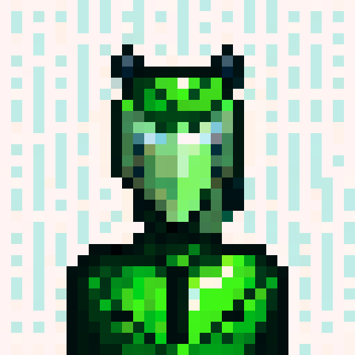 green armour, game icon style, 32x32 pixel art, sRGB, skill art, close up, portrait