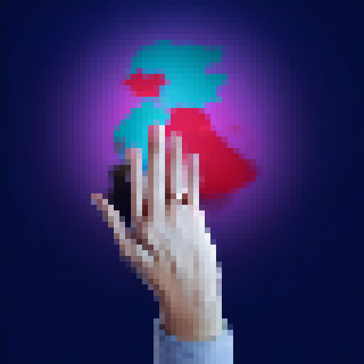 hand reaching to a computer