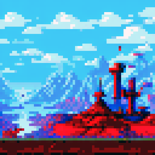 run-down, apocalyptic atmosphere, pixel art, inside of a Futuristic robot factory, background