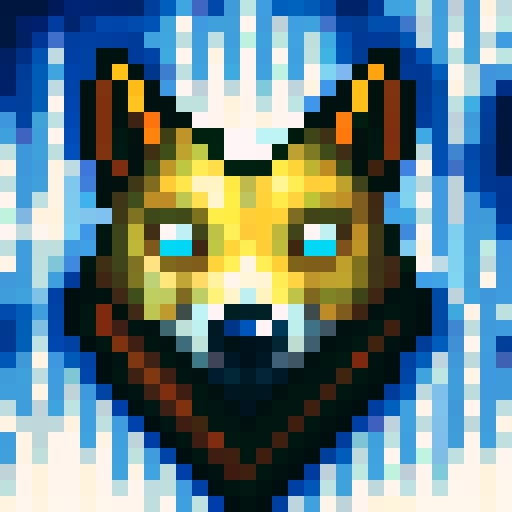 Wolf avatar, portrait, glowing eyes