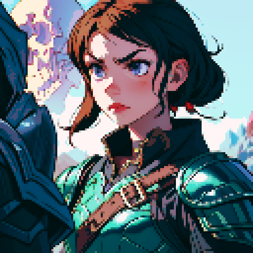 Sprite of a Warrior With Skull armor