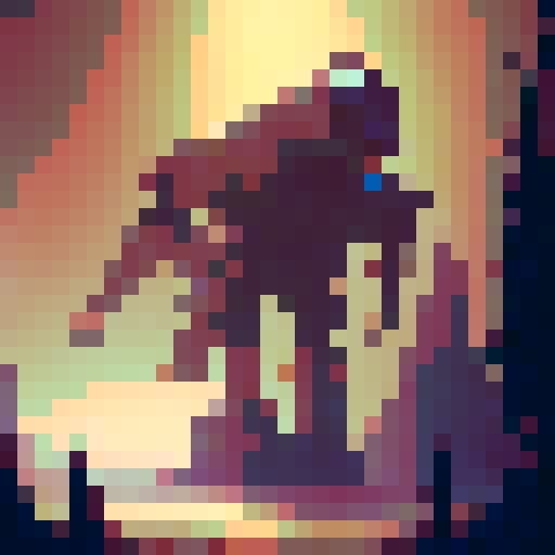 robot woodcutter with caterpillar legs, southern gaze