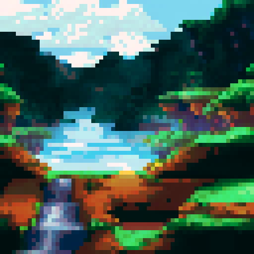 stage, glass floor 2d pixel art, front view for 2d fighting game or platfromer