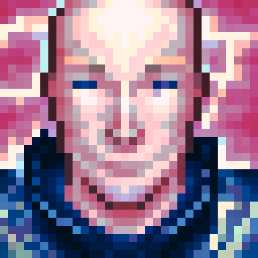Profile picture of reference image but in pixel art