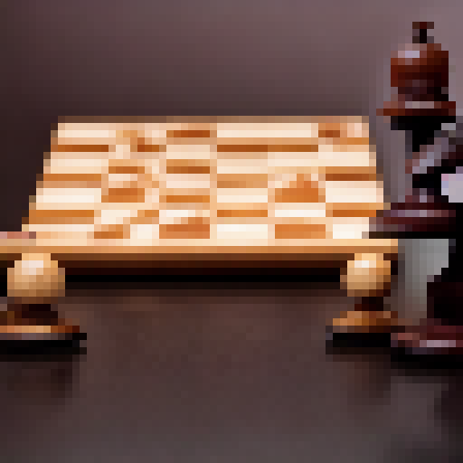 a wooden chess pawn pushing with his arms pushing a surprised chess bishop. pawn does some effort to move the bishop.

