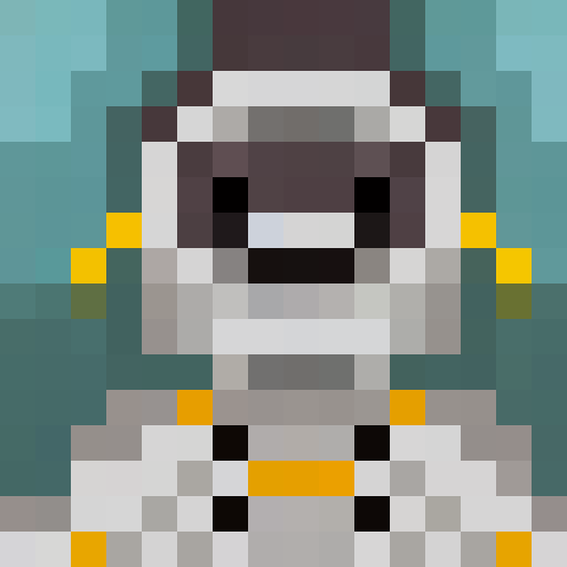 Crow with a mischievous grin, shiny black feathers, and bright yellow eyes, perched on a tree branch in a 16x16 pixel art game icon, with a close up portrait style