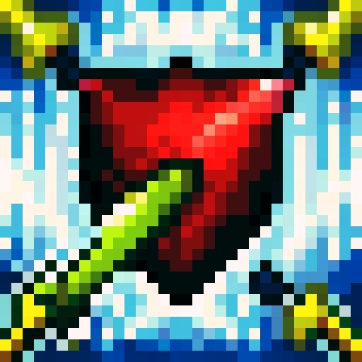 weapon icon, hand holding a sword, silver blade, black background, sword pointing up