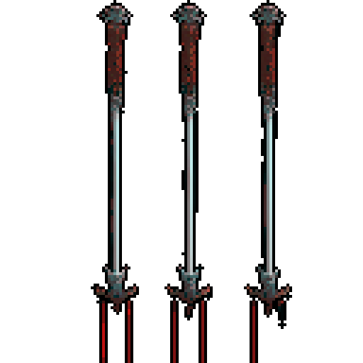 5 sets of 10 themed swords
Set 1 undead
Set 2 goblin(short daggers mostly)
Set 3 Elven
Set 4 Dwarven (hammers and stuff)
Set 5 powerful magic weapons
Include bows, hammers daggers swords and wands