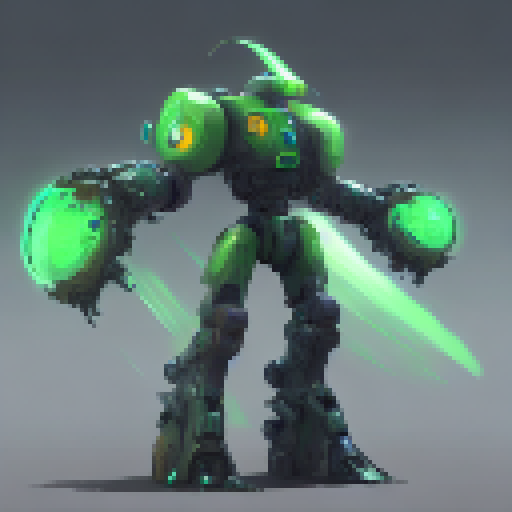 big green healer mecha