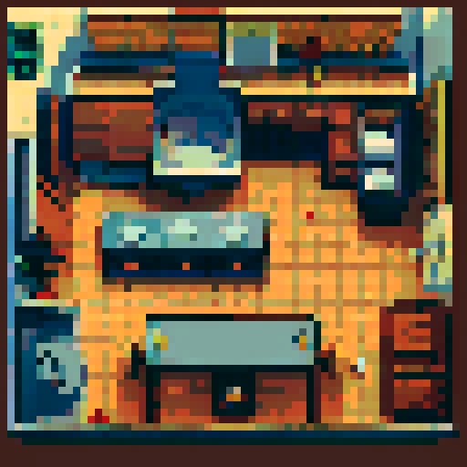 top-down view of bathroom with a toilet and a sink