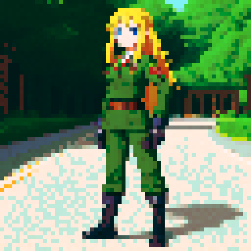 cute girl, combat uniform