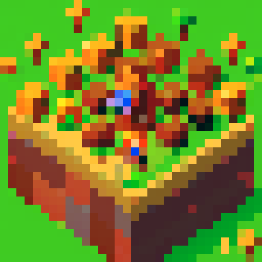 32-bit chestnut, fantasy top-down RPG with a orthogonal camera not isometric