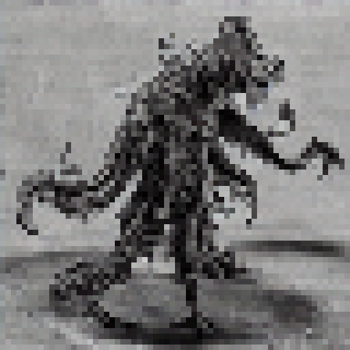 Lanky, slime-covered, and grotesque, the cave-dwelling monster awaits its challenger in a boss fight straight out of a fantasy RPG.