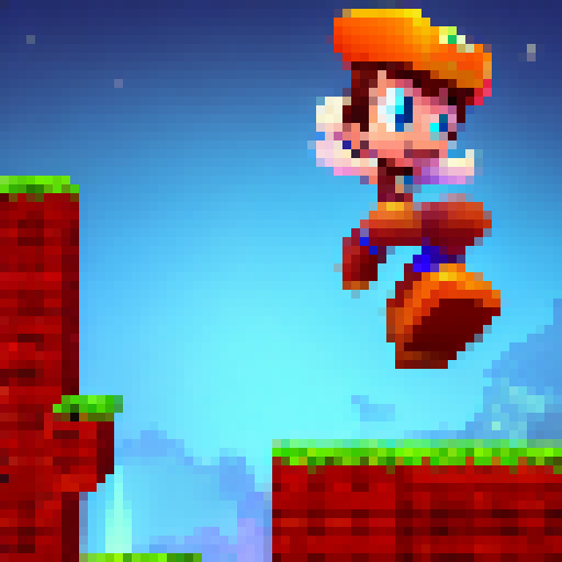 Platformer hero jumping