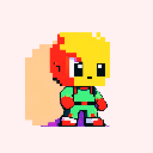 pixel art with a white background and a contour for the shape