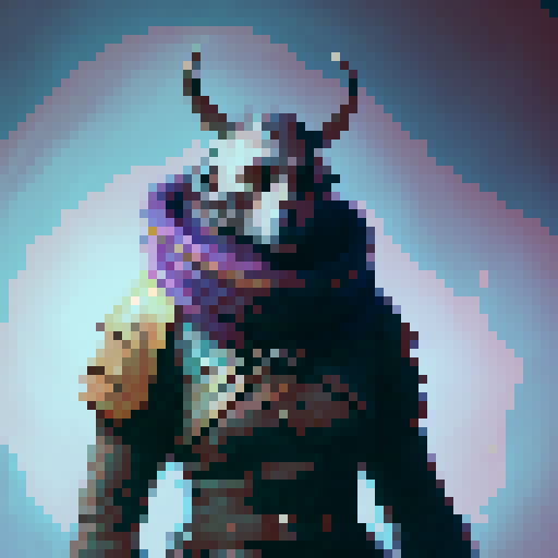 Viking without a weapon in a full viking armor