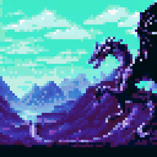  a dragon, black and white image
