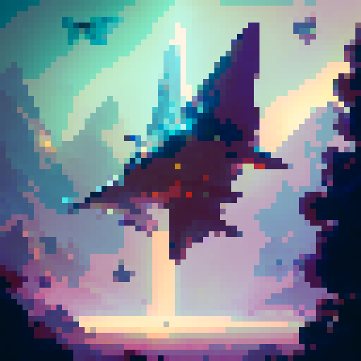 Vibrant, whimsical, and abstract. Fuchsia petals unfurl, revealing a kaleidoscope of colors and patterns, while a flurry of iridescent butterflies dance in the air above.