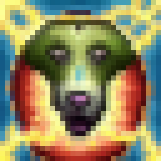 Draw Rick's dog mid-fetch, with a ball or frisbee in his mouth and his tail wagging with excitement. Write "Rick" in big bold letters above or below the dog.