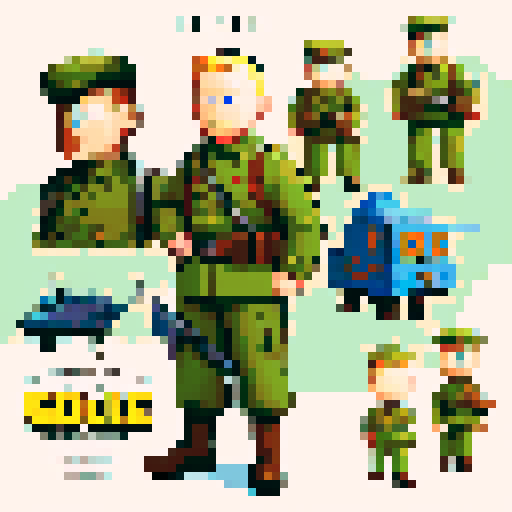 Solider from First World War with TinTin style as inspiration 